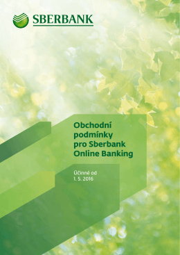 Obchodní podmínky pro Sberbank Online Banking