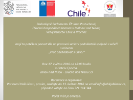 Pozvánka Chile - OHK v Jablonci nad Nisou