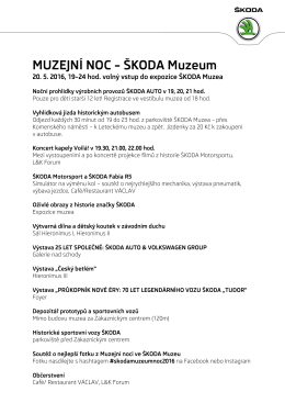 Muzejni noc 2016 - program