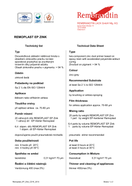 Produktový list Remoplast_EP_Zink_CZ-E_2014