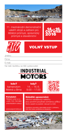volný vstup - Industrial Motors