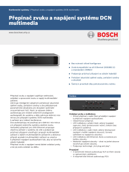 Přepínač zvuku a napájení systému DCN multimedia