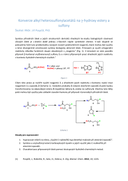 Konverze alkyl heterosulfonylacetátů na γ