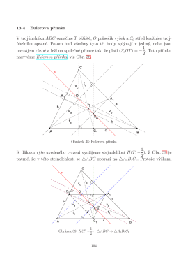 13.4 Eulerova přímka V trojúhelníku ABC označme T těžiště, O