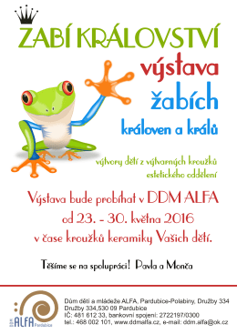 Letáček - DDM ALFA Pardubice