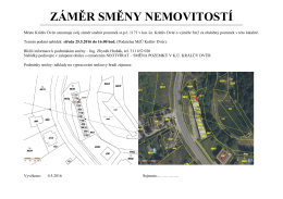 záměr směny nemovitostí