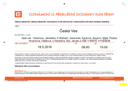 ČEZ Distribuce - Obec Česká Ves