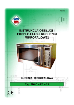 Instrukcja Mikrofalówki MWO-PE-25