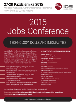 Plakat 2015 Jobs Conference: Technology, skills