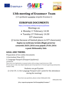 13th meeting of Erasmus+ Team