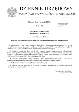 Uchwała Nr XI/116/2015 z dnia 26 listopada 2015 r.