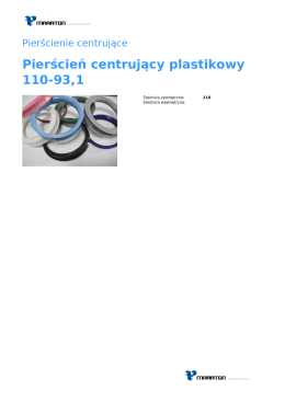 Pierścień centrujący plastikowy 110-93,1
