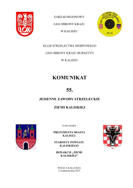 2015 - Klub Strzelectwa Sportowego LOK Bursztyn Kalisz