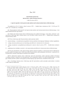 Rozporządzenie MS z dn. 20.06.2015 r. ws. sposobu i trybu
