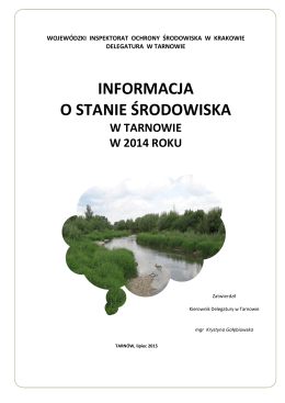 Informacja o stanie środowiska miasta Tarnowa w 2014 roku