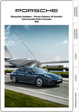 Wyposażenie dodatkowe – Porsche Panamera 4S Executive/ Turbo