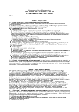 Ustawa z dnia 19 grudnia 2008 r. o partnerstwie publiczno
