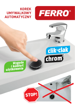 Korek umywalkowy automatyczny Clik-clak