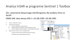 Analiza InSAR w programie Sentinel 1 Toolbox