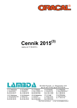 Cennik 2015 - Lambda Media