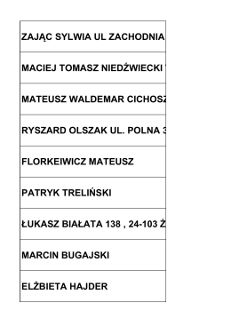 Lista BZWBK - Zbigniew Stonoga