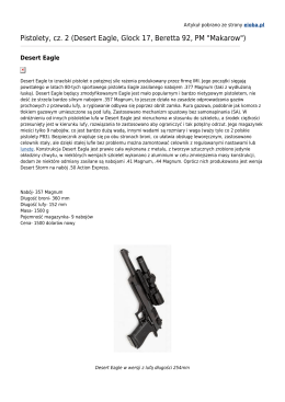 Desert Eagle, Glock 17, Beretta 92, PM "Makarow"