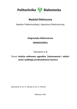 Ćw. 3 - dr inż. Andrzej Holiczer
