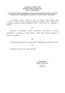 Zarządzenie Burmistrza Miasta i Gminy Wleń Nr 0050.81.2015 z