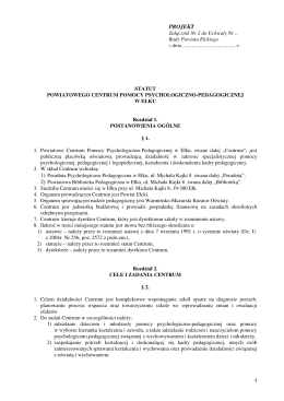 Statut PCPP-P - Starostwo Powiatowe w Ełku
