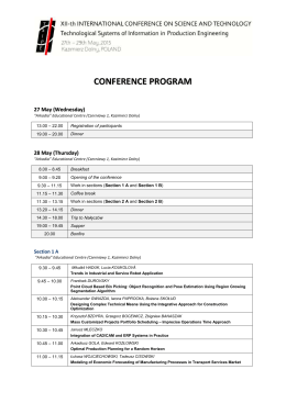 Conference program in *