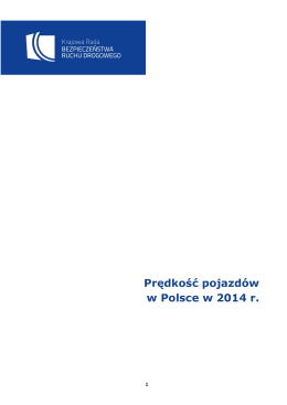 Prędkość pojazdów w Polsce w 2014 r.