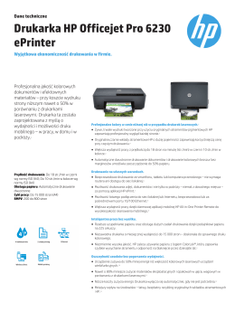 Broszura HP Officejet Pro 6230 ePrinter