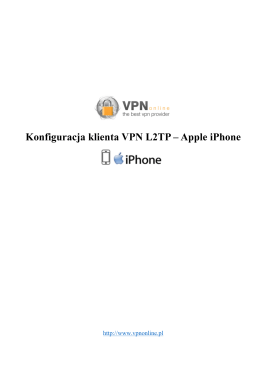 Konfiguracja klienta VPN L2TP – Apple iPhone