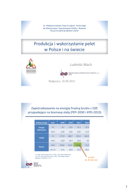 Produkcja i wykorzystanie pelet w Polsce i krajach UE
