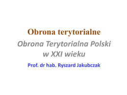 Obrona Terytorialna Polski w XXI wieku