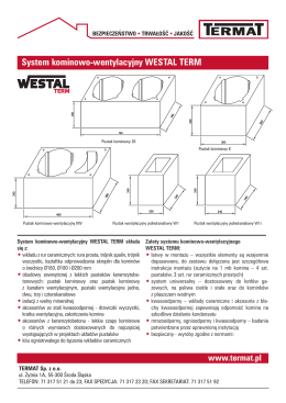 System kominowo-wentylacyjny WESTAL TERM