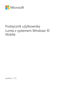 Podręcznik użytkownika Lumia z systemem Windows 10