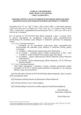 XIII/95/2015 zmieniająca uchwałę w sprawie przystąpienia do