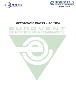 REFERENCJE RHOSS – POLSKA