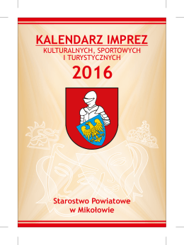 Kalendarz imprez 2016 - Powiat mikołowski