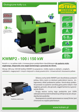 Karta katalogowa KWMP2 100-150 kW