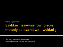Wykład 3 - Politechnika Warszawska