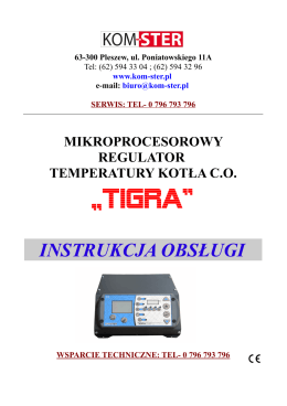 Tigra - instrukcja obsługi