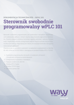 Sterownik swobodnie programowalny wPLC 101