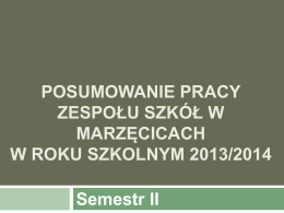 I miejsce - Zespół Szkół w Marzęcicach Szkoła Podstawowa im
