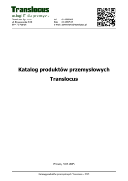 Katalog produktów przemysłowych Translocus