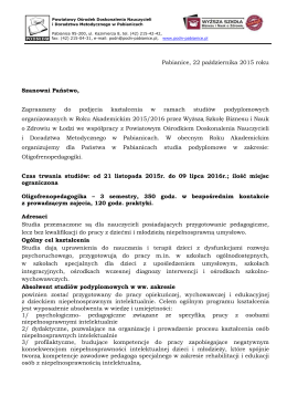 OFERTA_oligofrenopedagogika - Powiatowy ośrodek doskonalenia