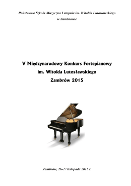 regulamin konkursu - Międzynarodowy Konkurs Fortepianowy im