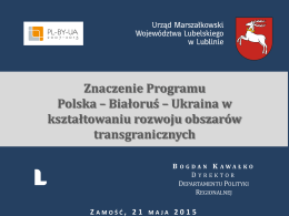 Znaczenie Programu Polska-Białoruś