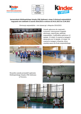 (Raport - etap II eliminacje wojewódzkie mini siatkówka 2014